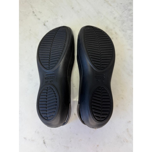 Crocs Malindi Slingback Shoes Women's 8 Black Ballet Flats Slip On Sandals Sz 9 - Picture 3 of 8